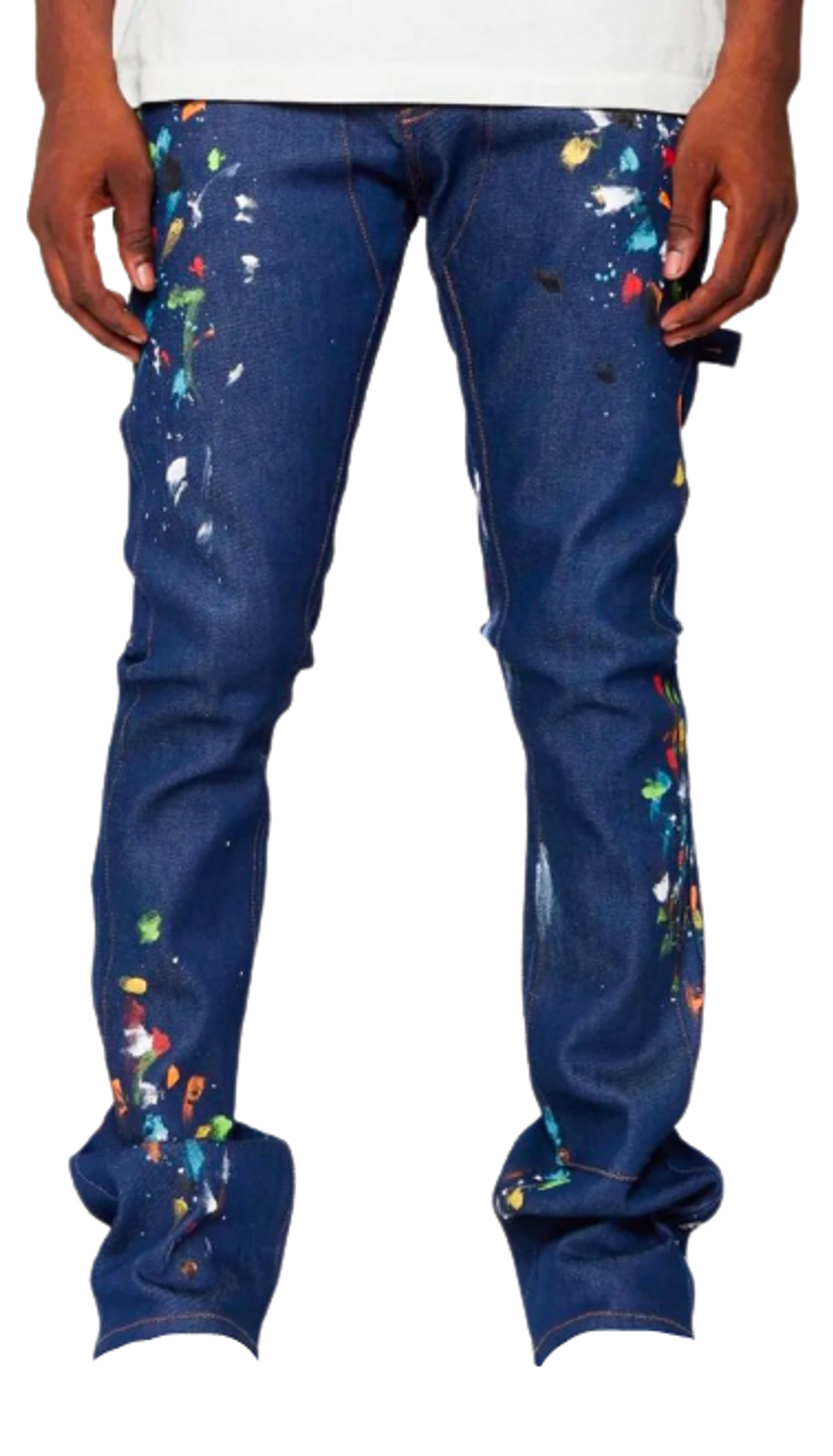 Golden Denim The Stacked Carpenter Indigo Painters Jeans