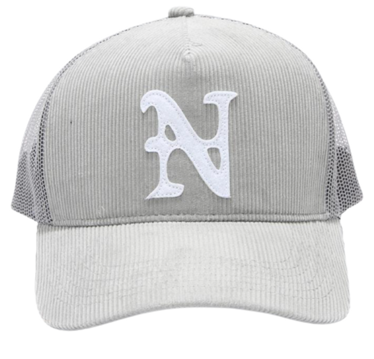 Nahmias N Corduroy Grey Trucker Cap