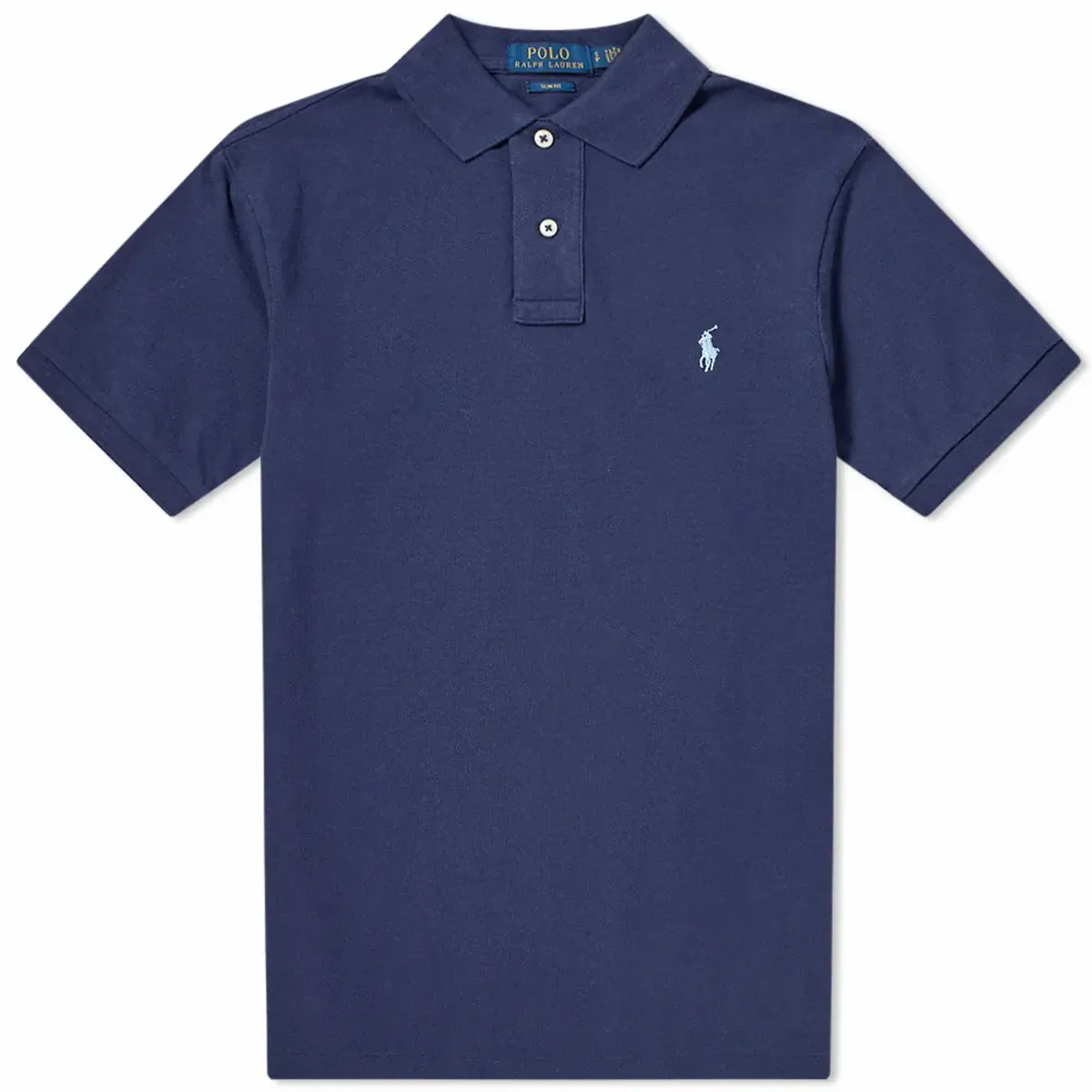 Polo Ralph Lauren Logo Embroidered Polo Shirt In Blue