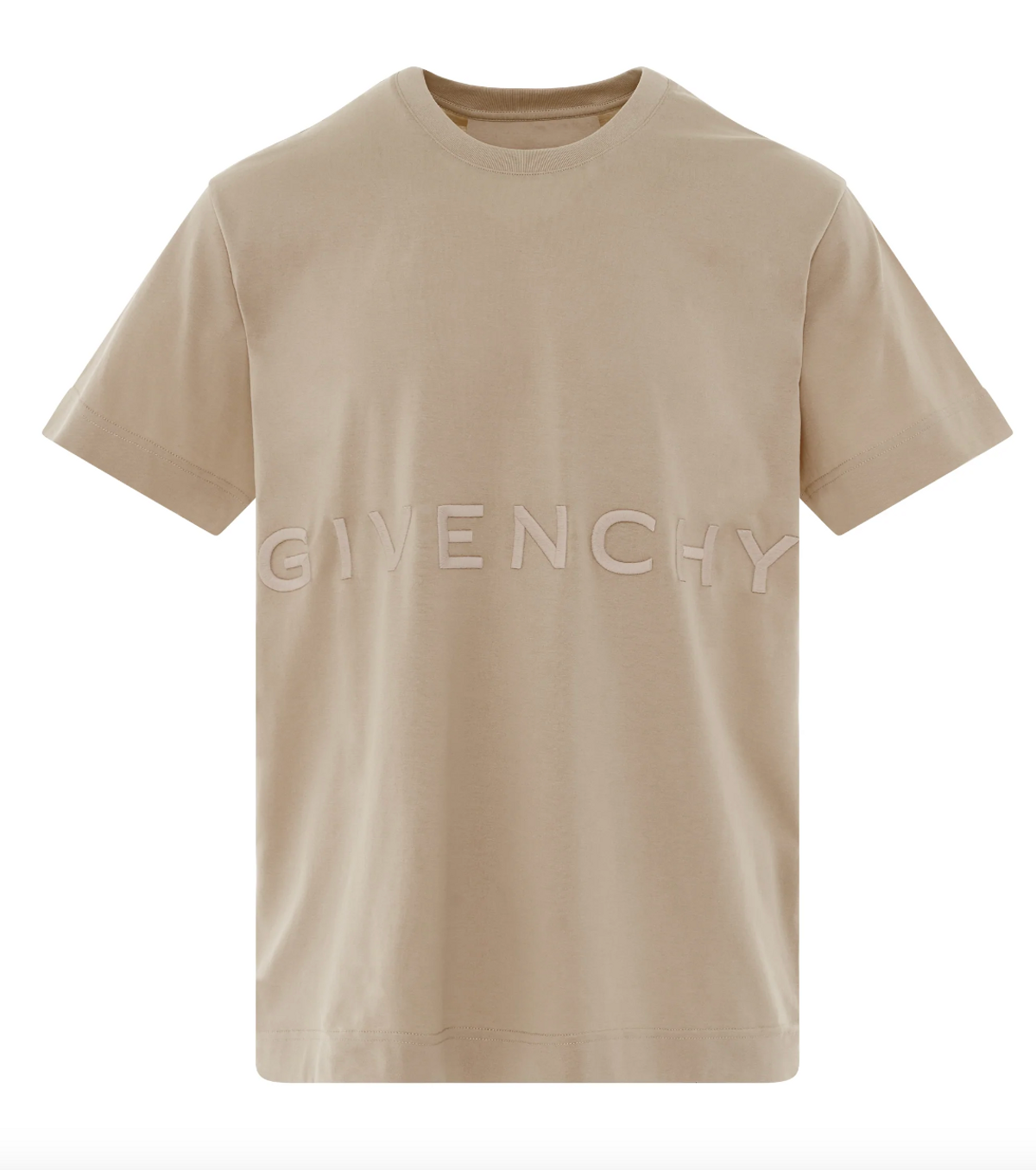 Givenchy Logo Cotton T-shirt In Light Beige