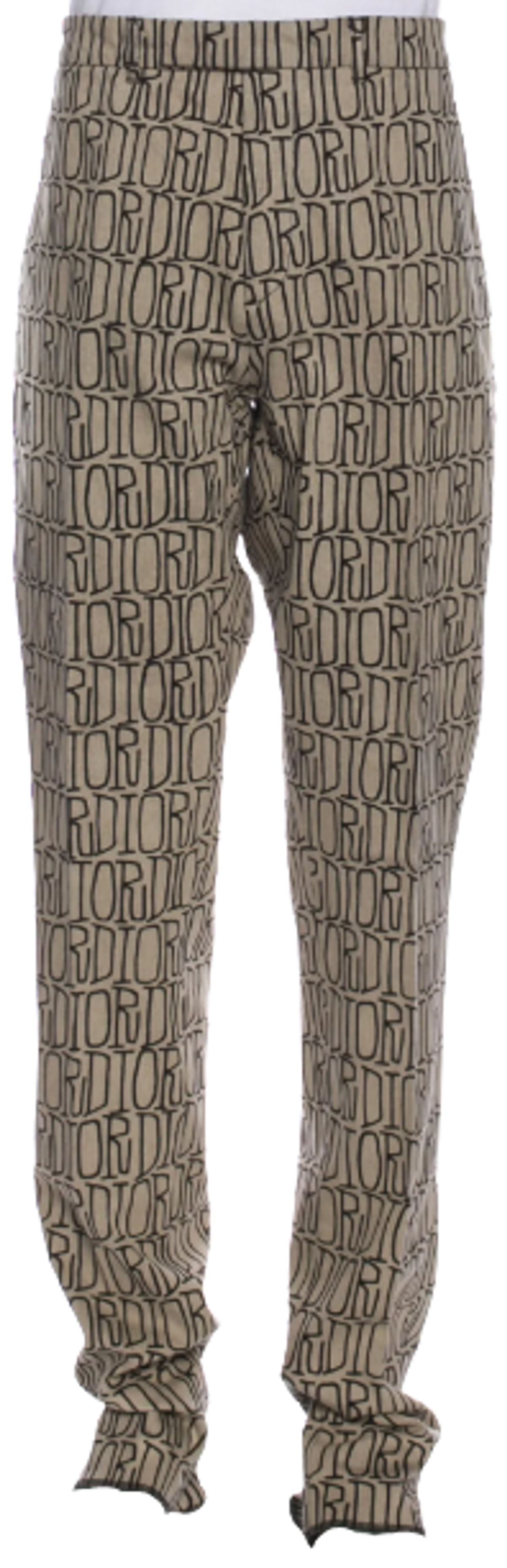 Dior Beige And Black Logo Joggers