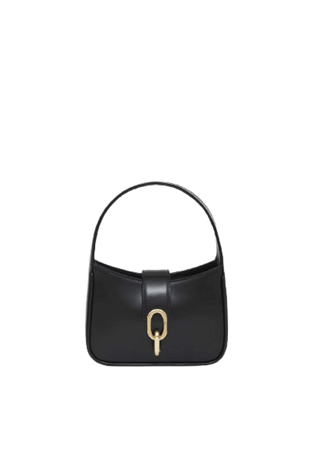 Anine Bing Mini Cleo High-Shine Black Bag