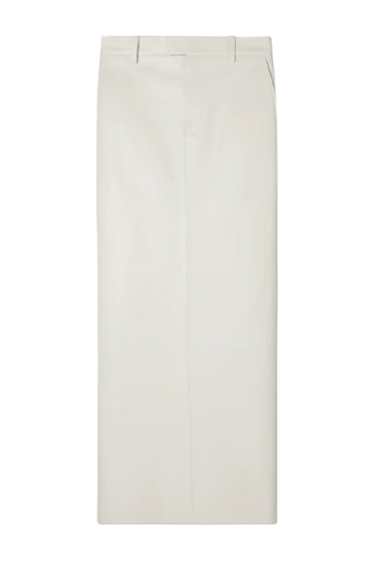 Bottega Veneta Paneled Leather Maxi White Skirt