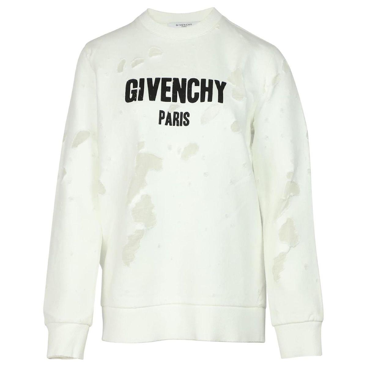 Givenchy Distressed Sweatshirt in White