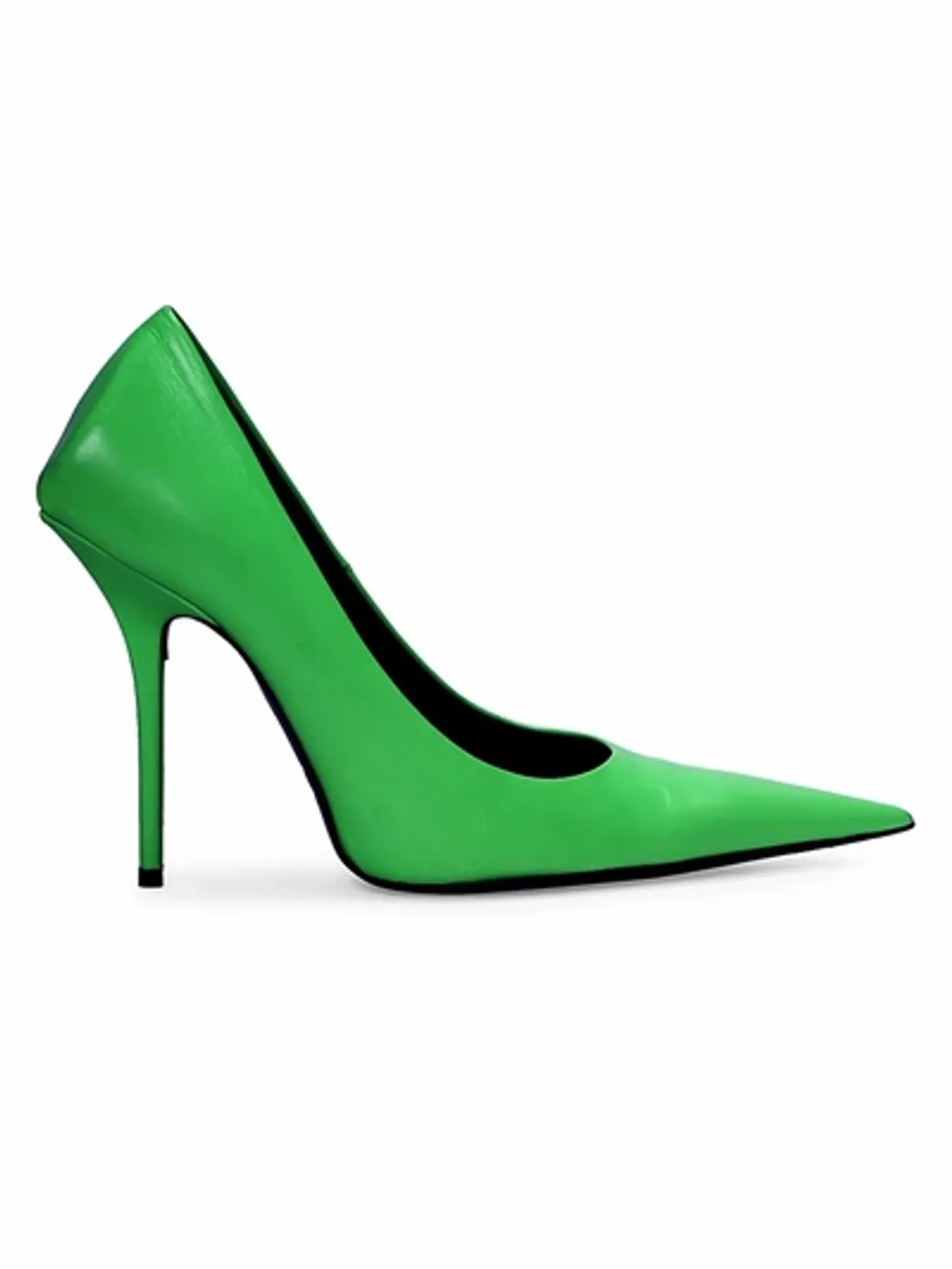 Balenciaga Square Knife Neon Leather Pumps