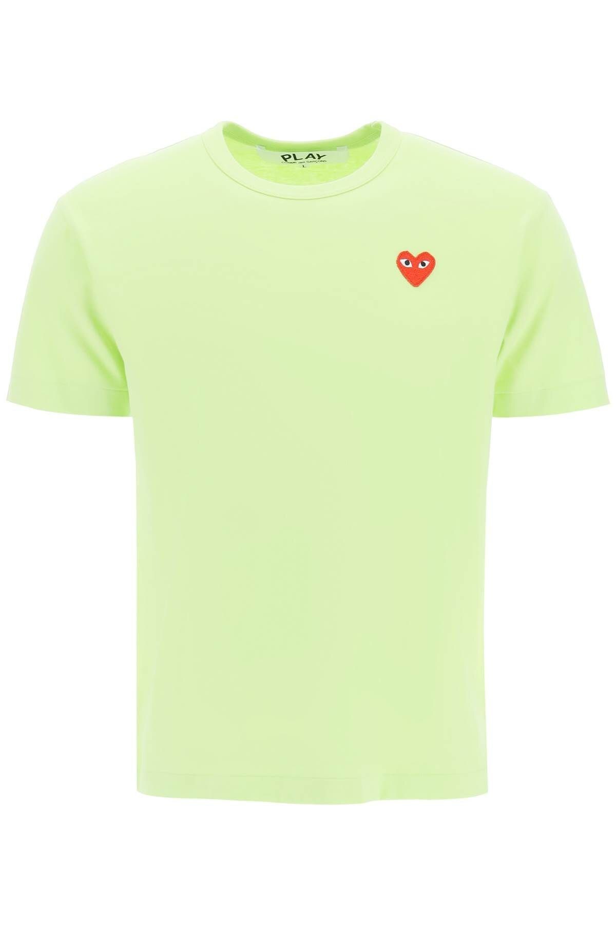 Comme Des Garcons Green Heart Patch T-Shirt