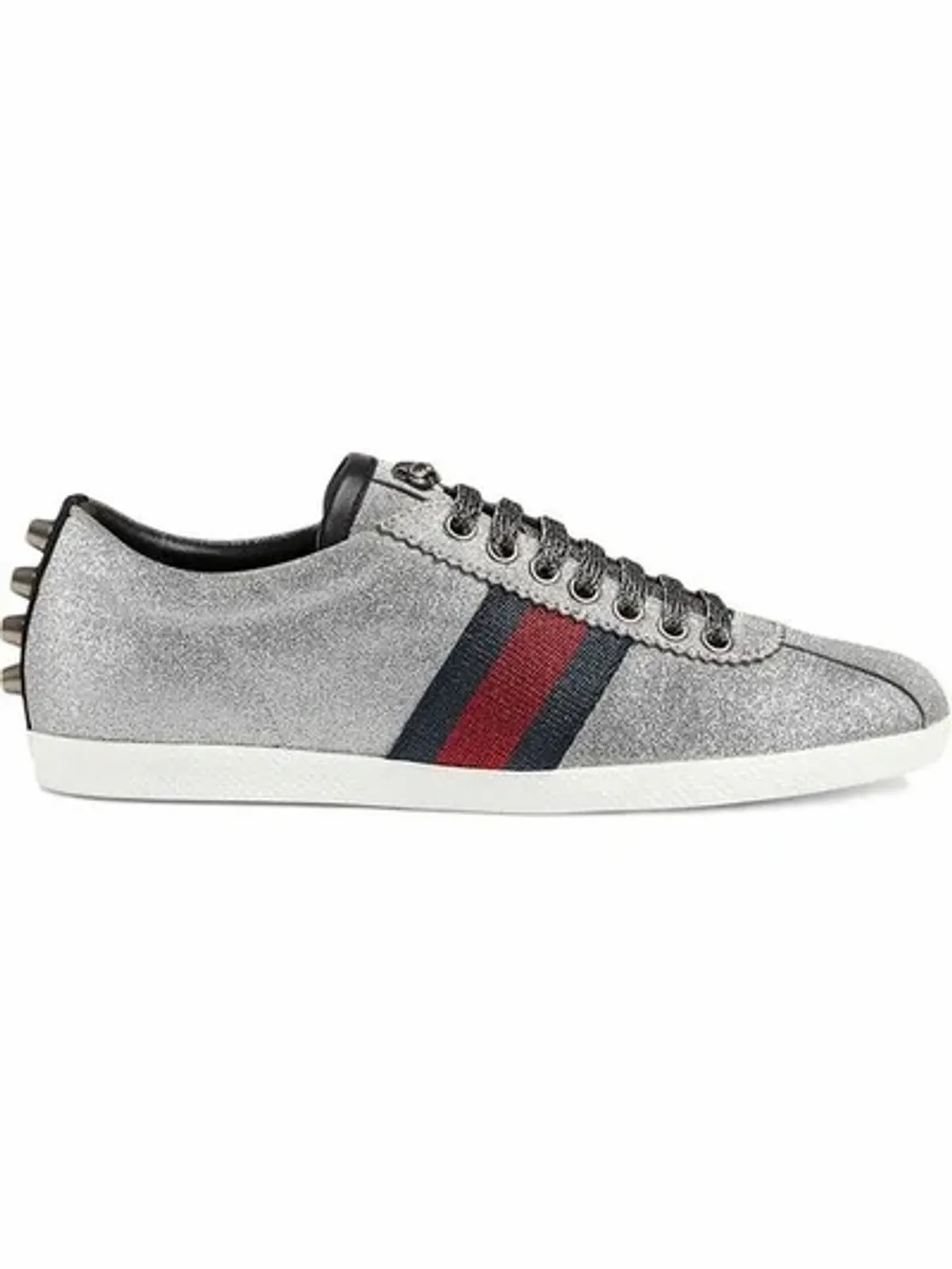 Gucci Glitter Studs Silver Sneakers