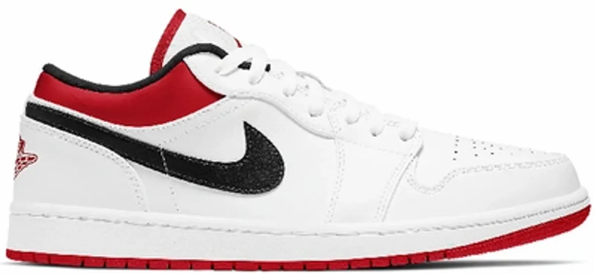 Nike Air Jordan 1 Low White University Red Black Sneakers