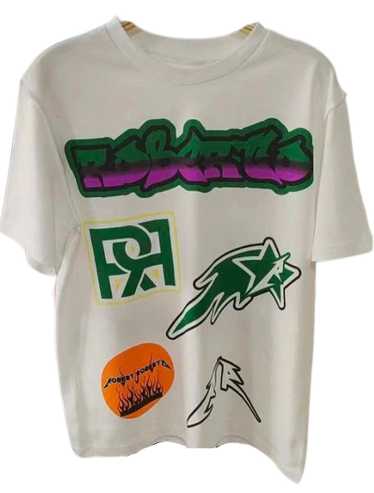 Robert Roberto Multi Logo White T-Shirt