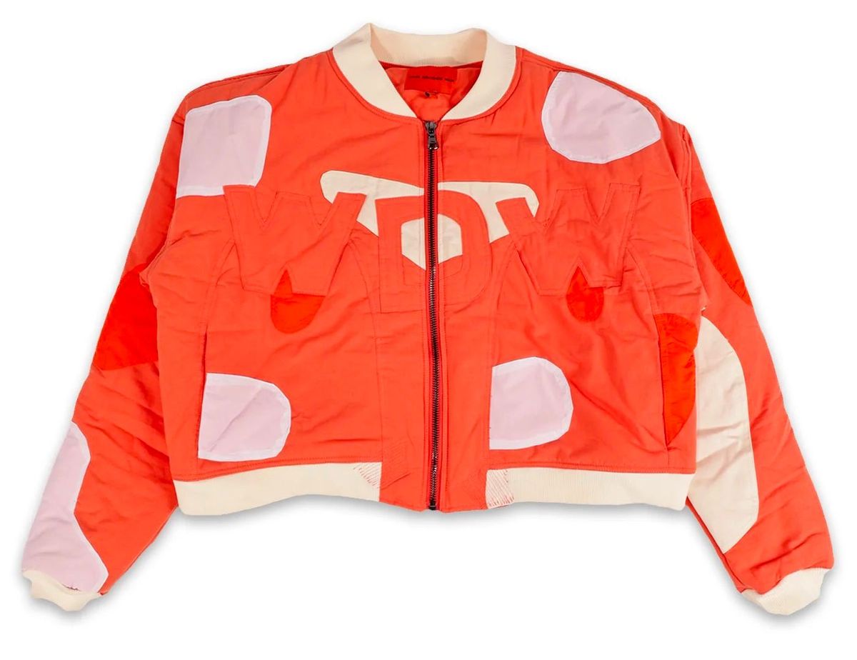 Who Decides War Orange Digi Bomber Jacket