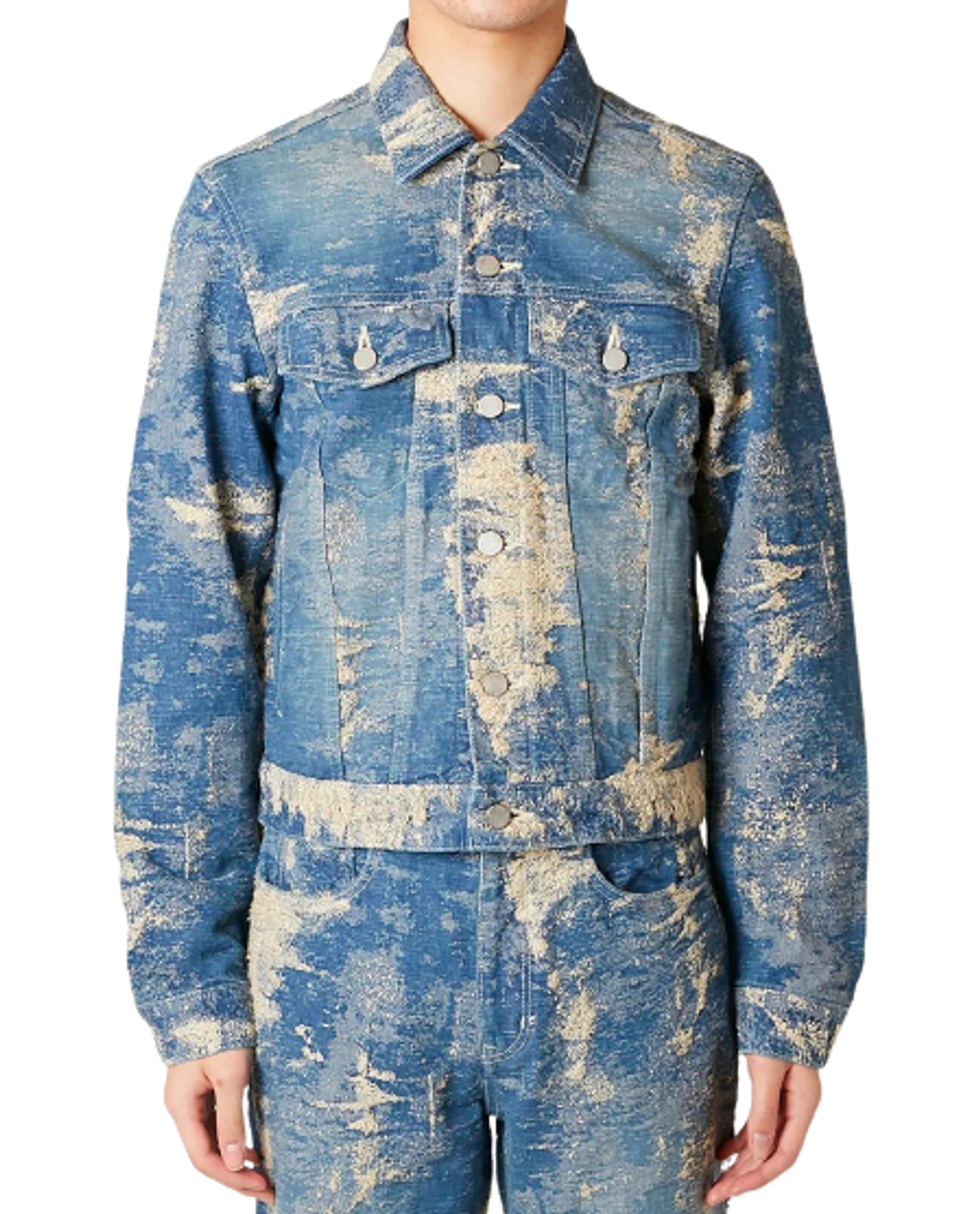 Taakk Denim Tight Blouson Bleach Jacket