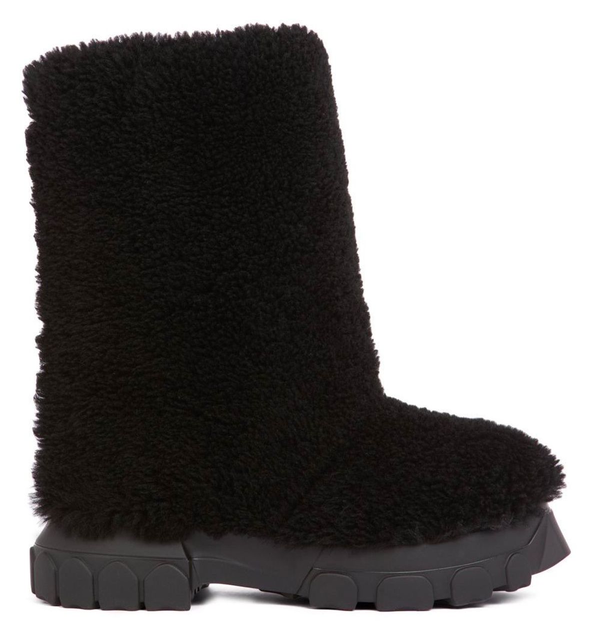 Rick Owens Strobe Lunar Tractor Black Boots
