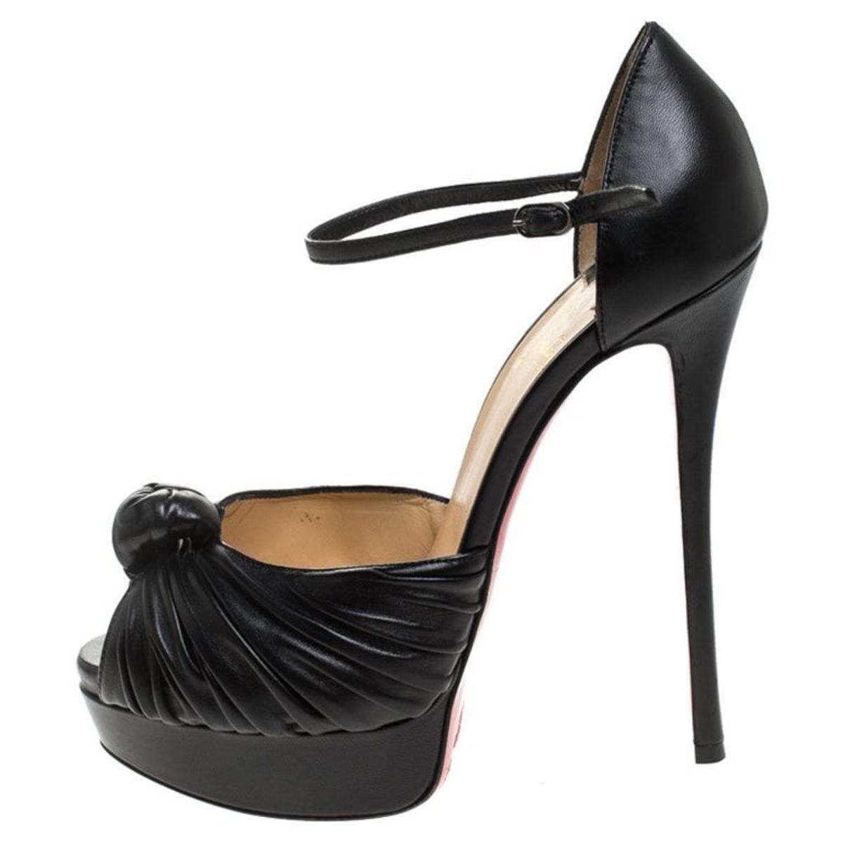 Christian Louboutin Marchavekel Knot Platform Red Sole Sandals