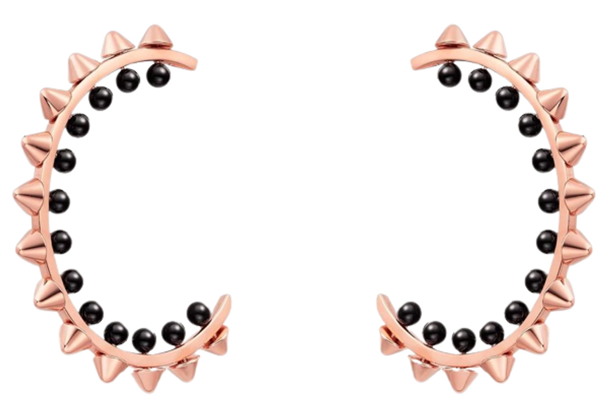 Cartier Clash De Cartier Rose Gold, Onyx Hoop Earrings