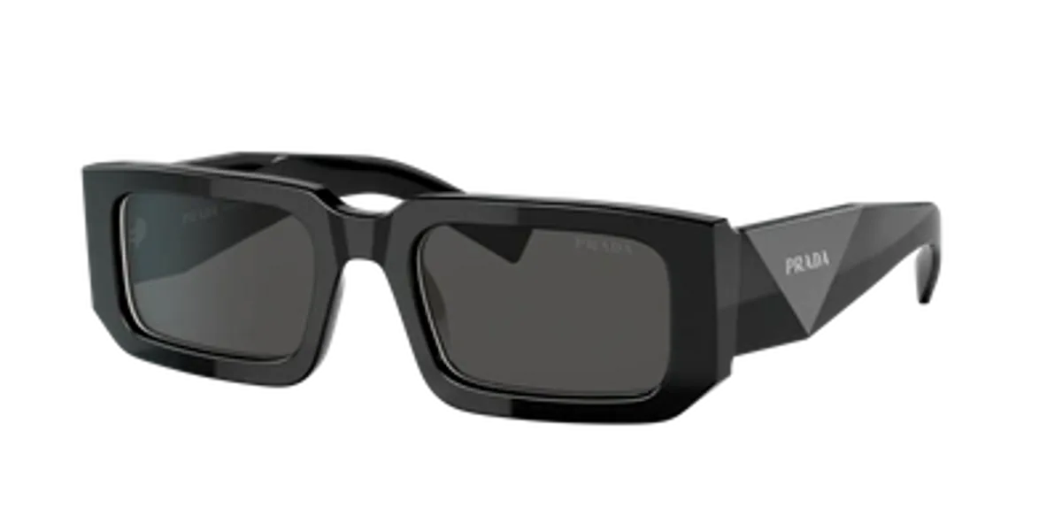 Prada Pr 06ys Rectangle Frame Sunglasses In Dark Grey