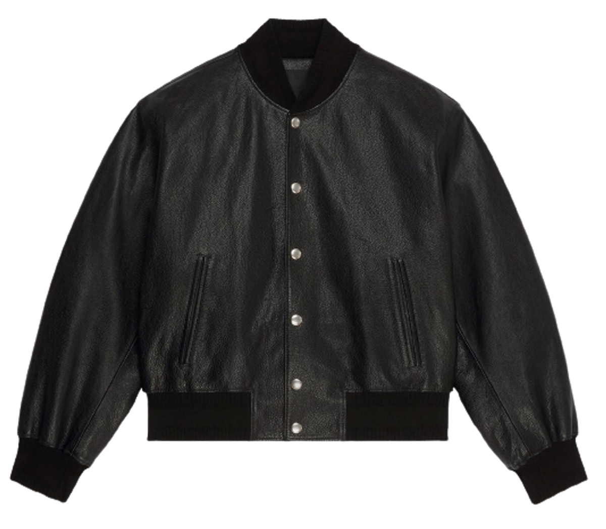 Givenchy Grained Leather Varsity Jacket