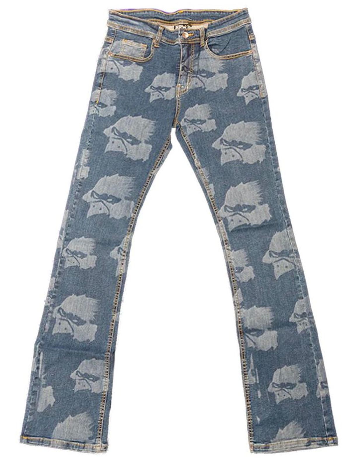 Roadrunners World Global RRW Blue Denim Flare Jeans