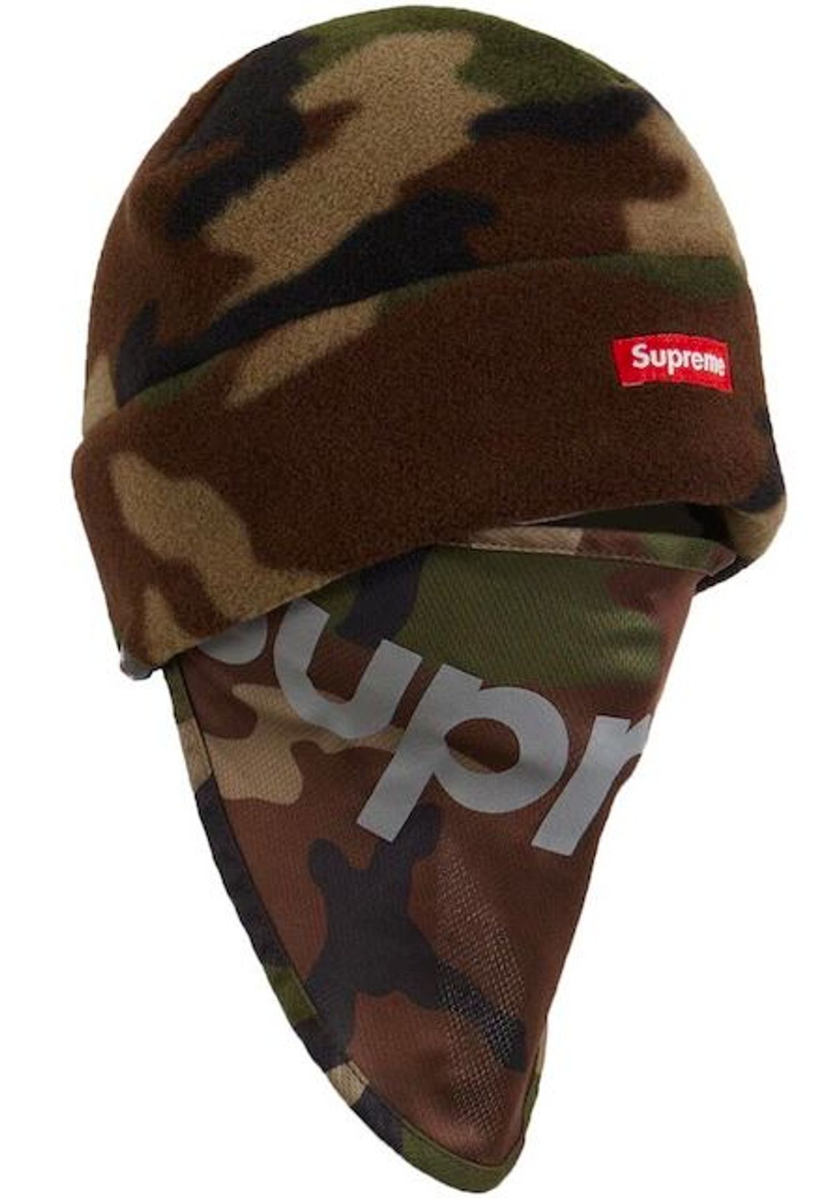 Supreme Woodland Camo Polartec Facemask Beanie