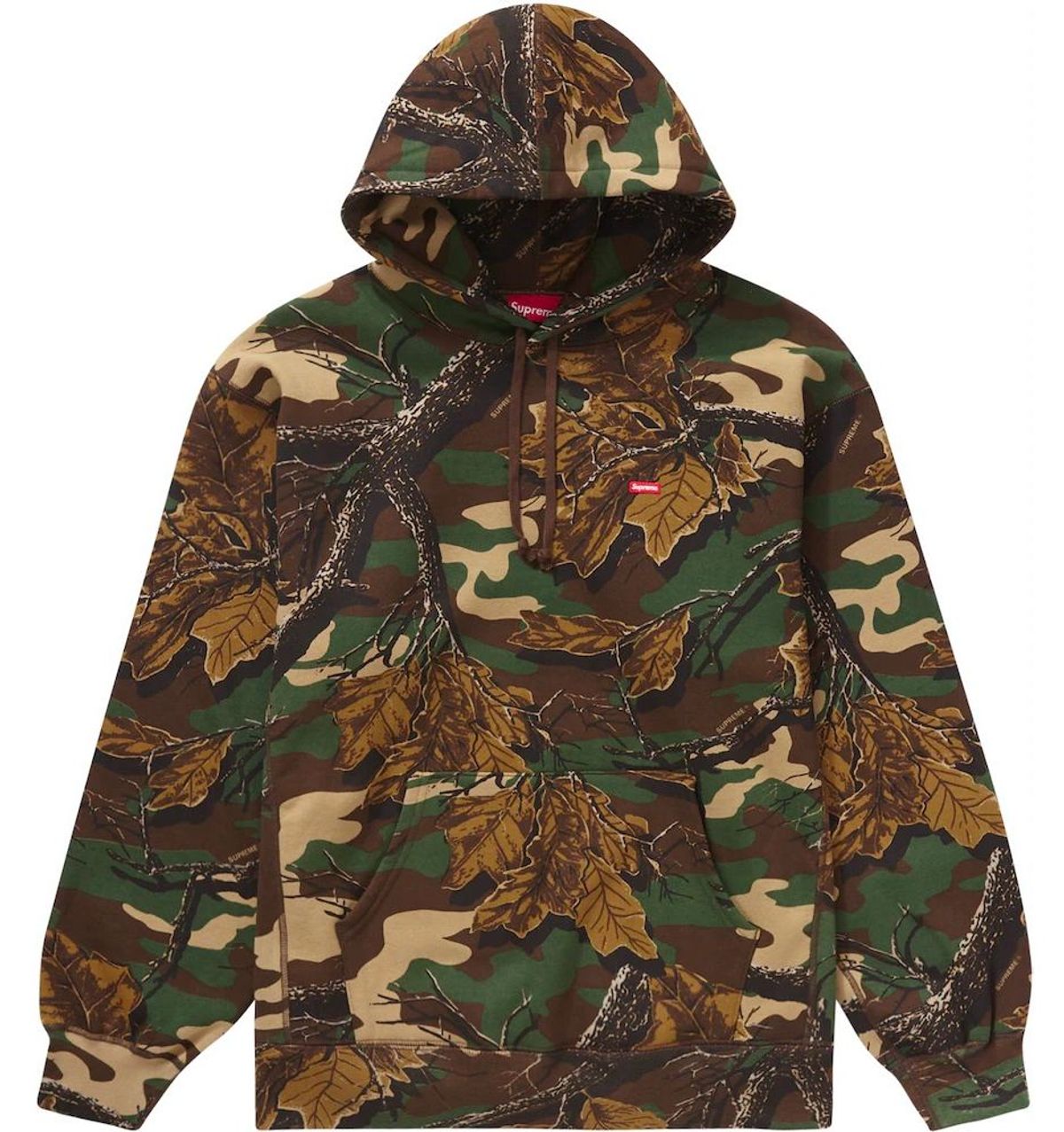 Supreme Small Box Branch Woodland Camo Hoodie