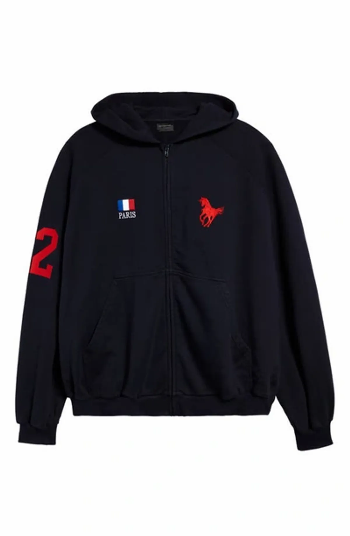 希少 BALENCIAGA POLO NAVY Balenciaga Polo Zip-up Dark Navy Hoodie | WHAT'S ON THE STAR?