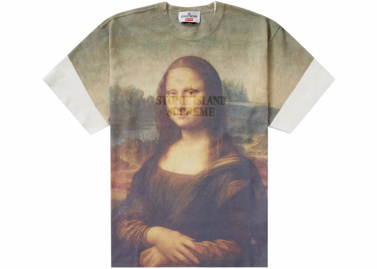 Supreme × Stone Island Mona Lisa Short Sleeve T-Shirt