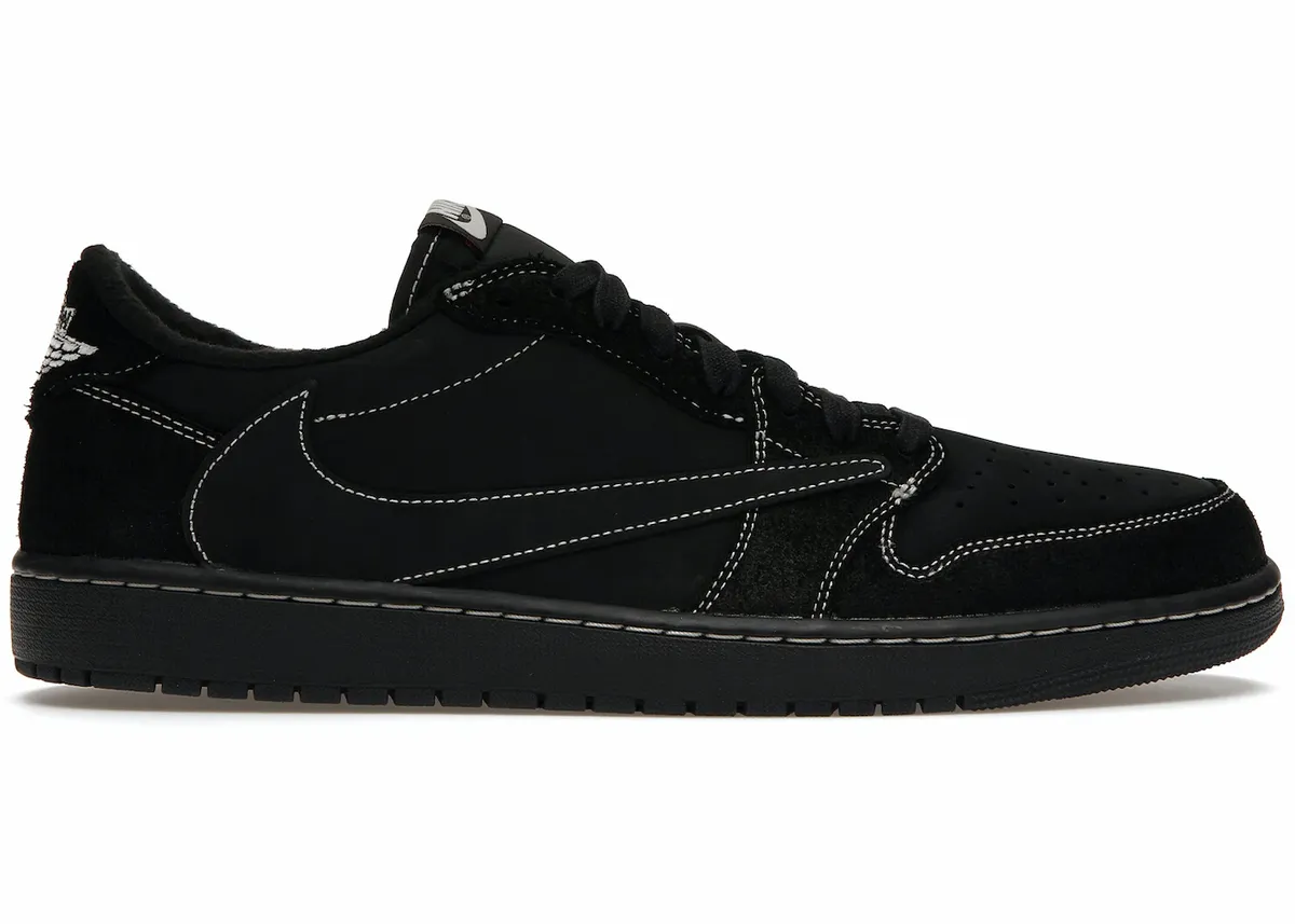 Nike × Travis Scott Merch Air Jordan 1 Retro Low OG SP Black Phantom Sneakers