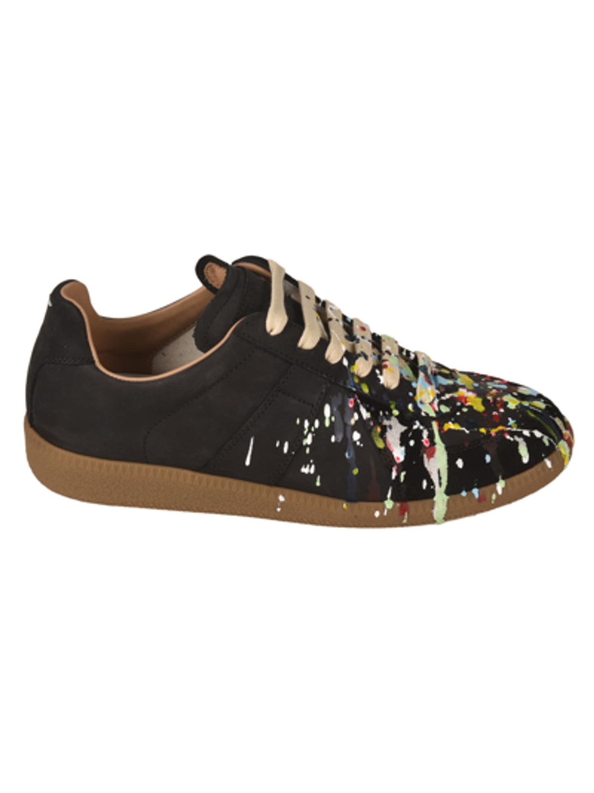 Maison Margiela Black Replica Paint Sneakers