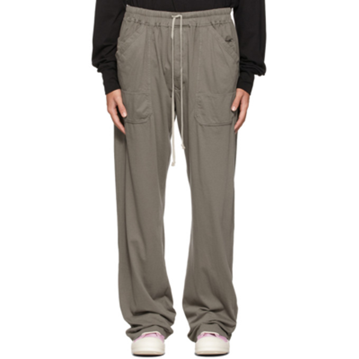 Rick Owens Brown Mt Long Lounge Pants In 34 Dust