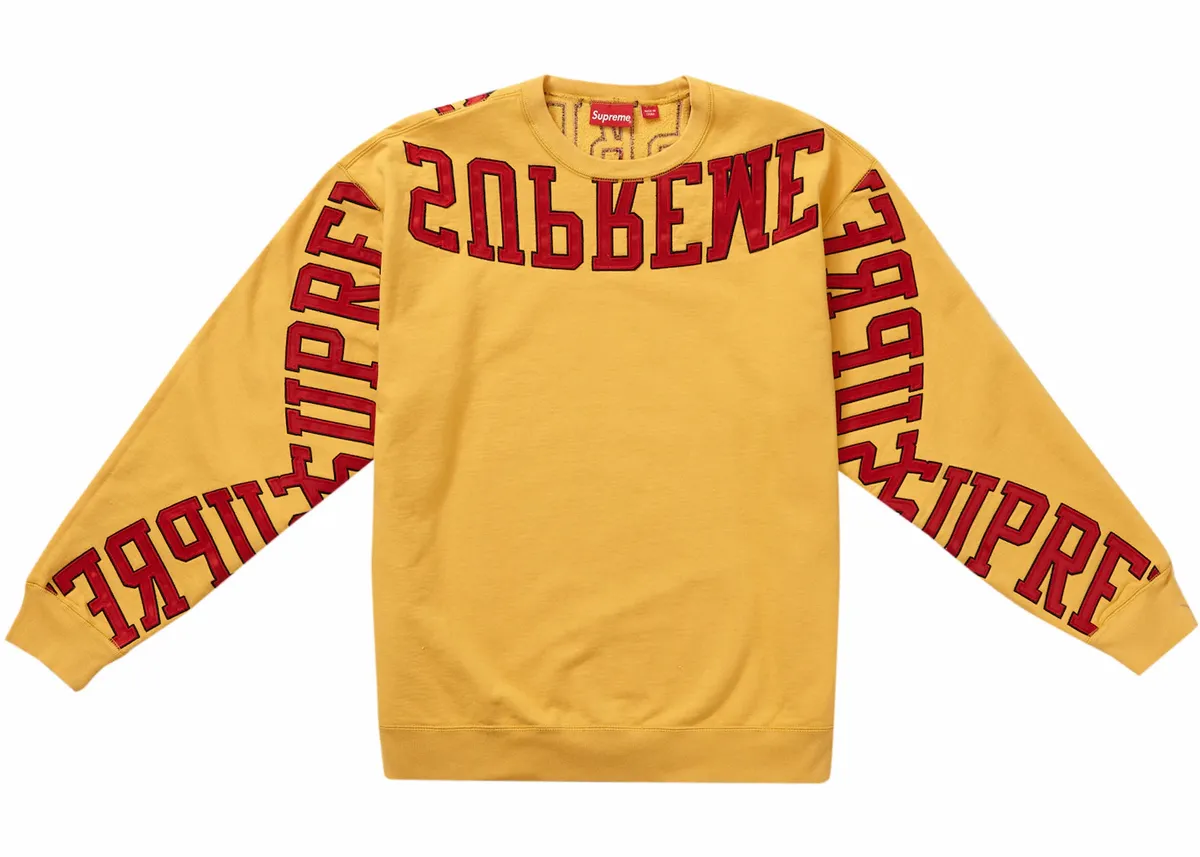 Supreme Multi Arc Dusty Gold Crewneck