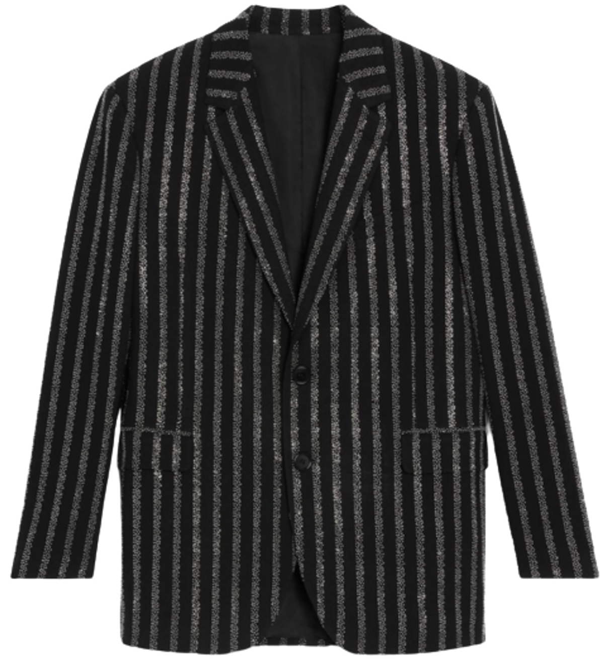 Celine Studded Boxy Viscose Sable Noir/Argent Jacket