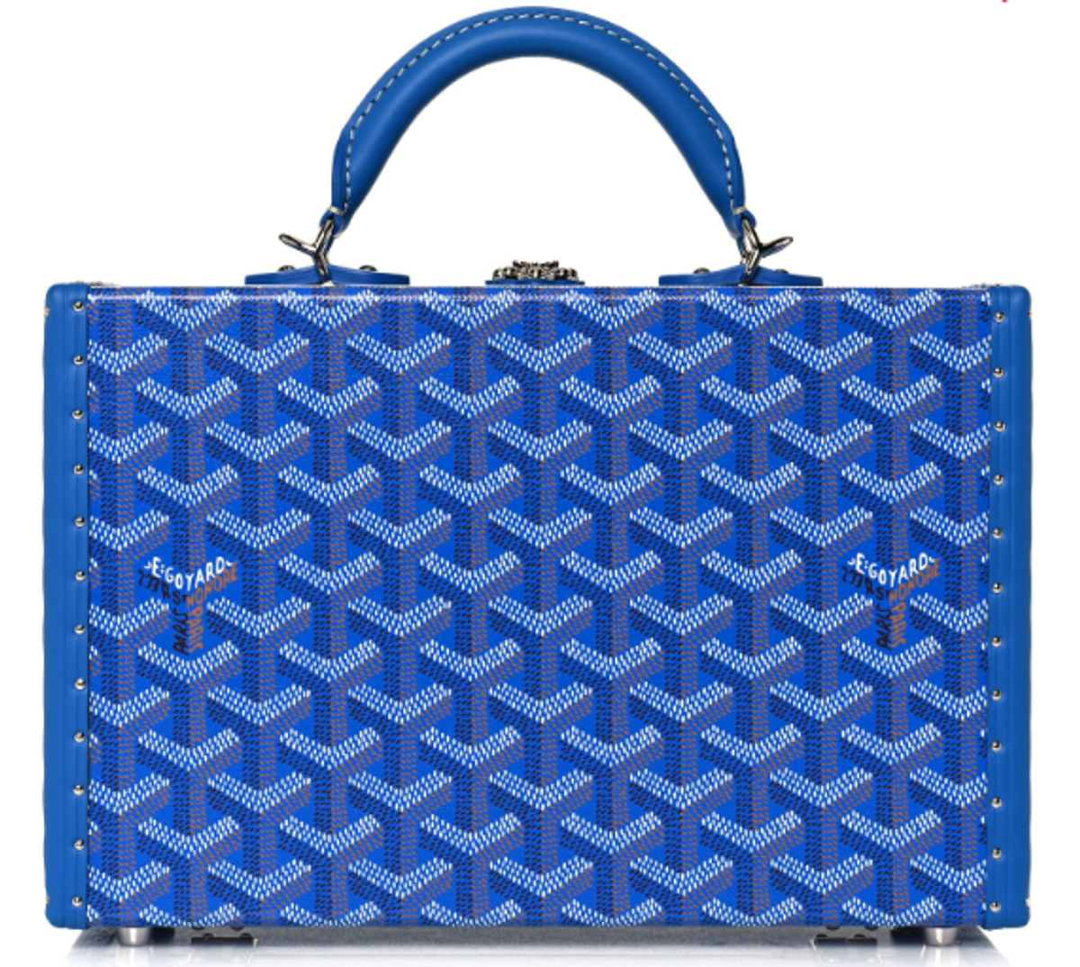 Goyard Sky Blue Grand Hotel Trunk Bag