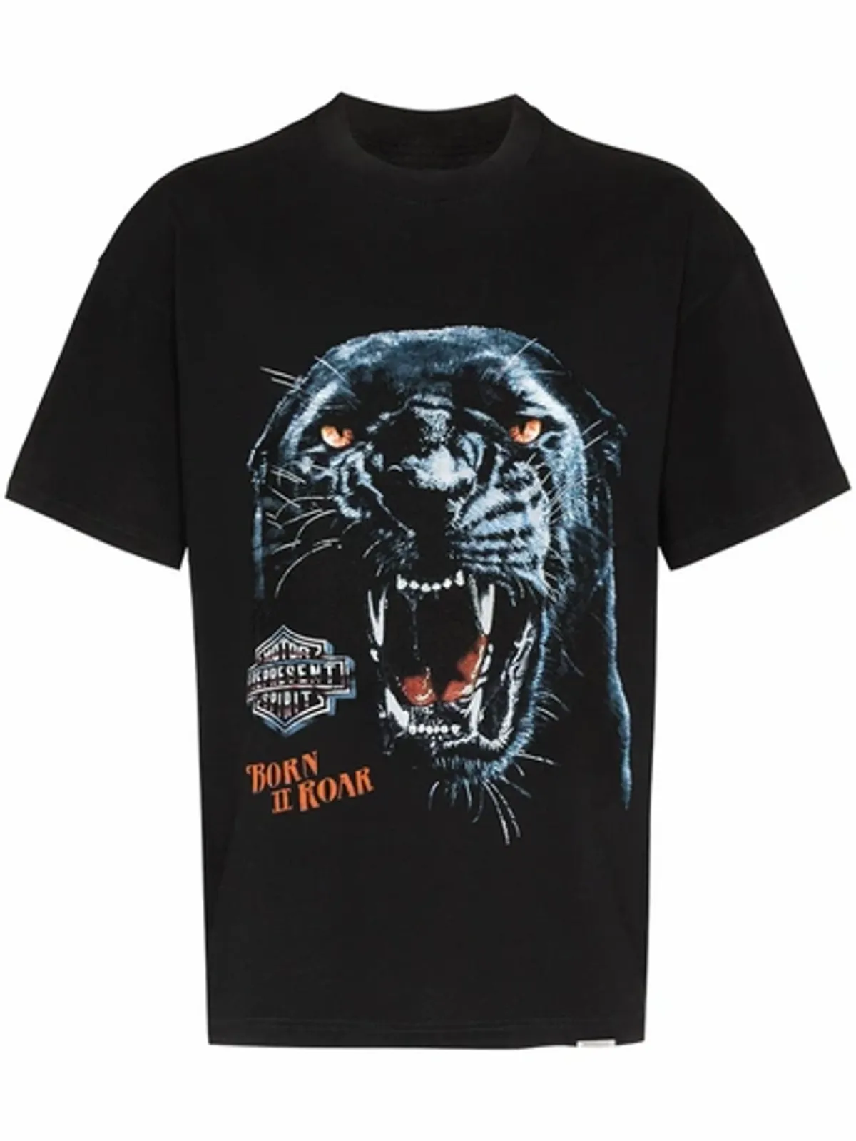 Represent Exclusive Born To Roar Black Print T-Shirt