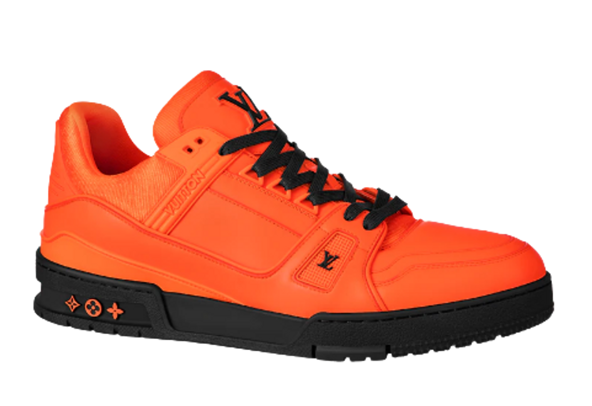 louis vuitton trainers orange mca