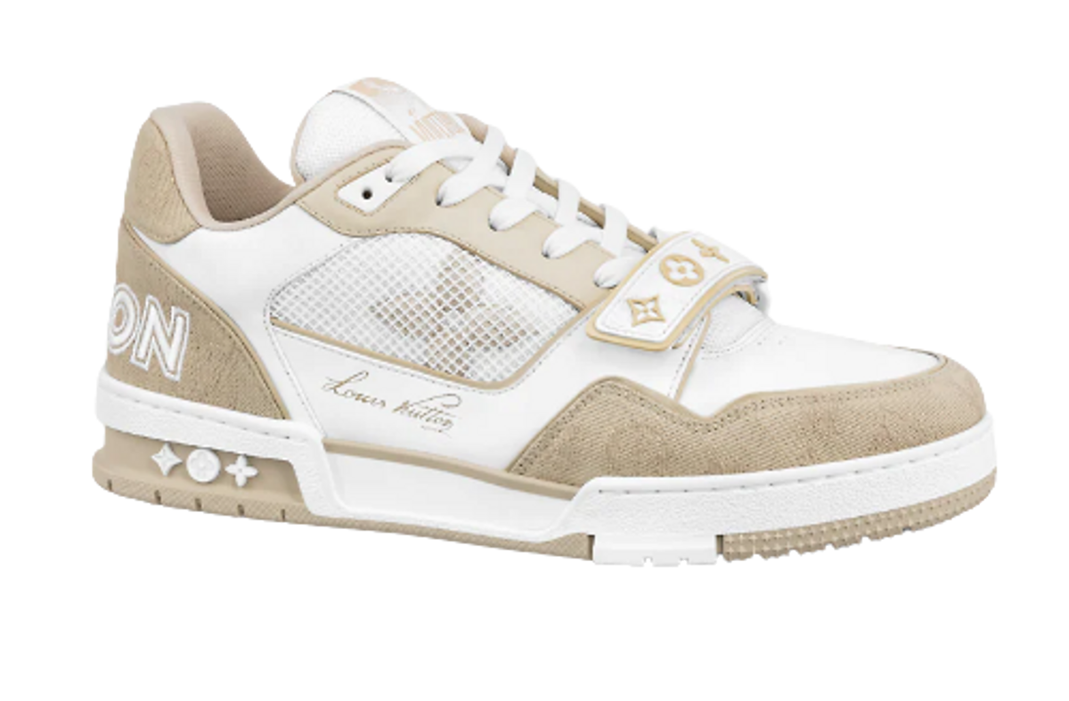 Louis Vuitton Beige Trainer Sneakers