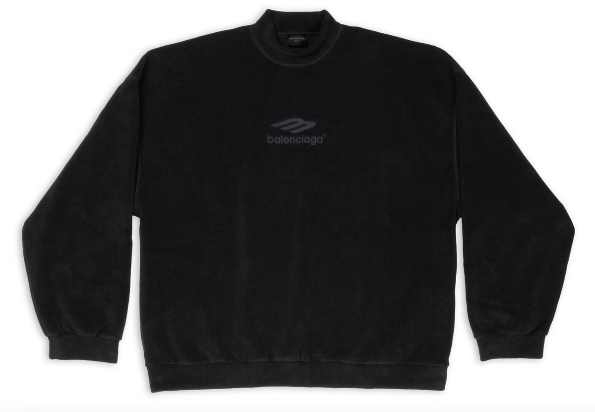 Balenciaga 3B Sports Icon Black Oversized Sweatshirt