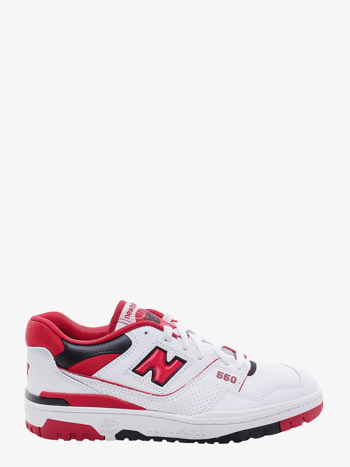 New Balance White 550 Low Top Leather Sneakers