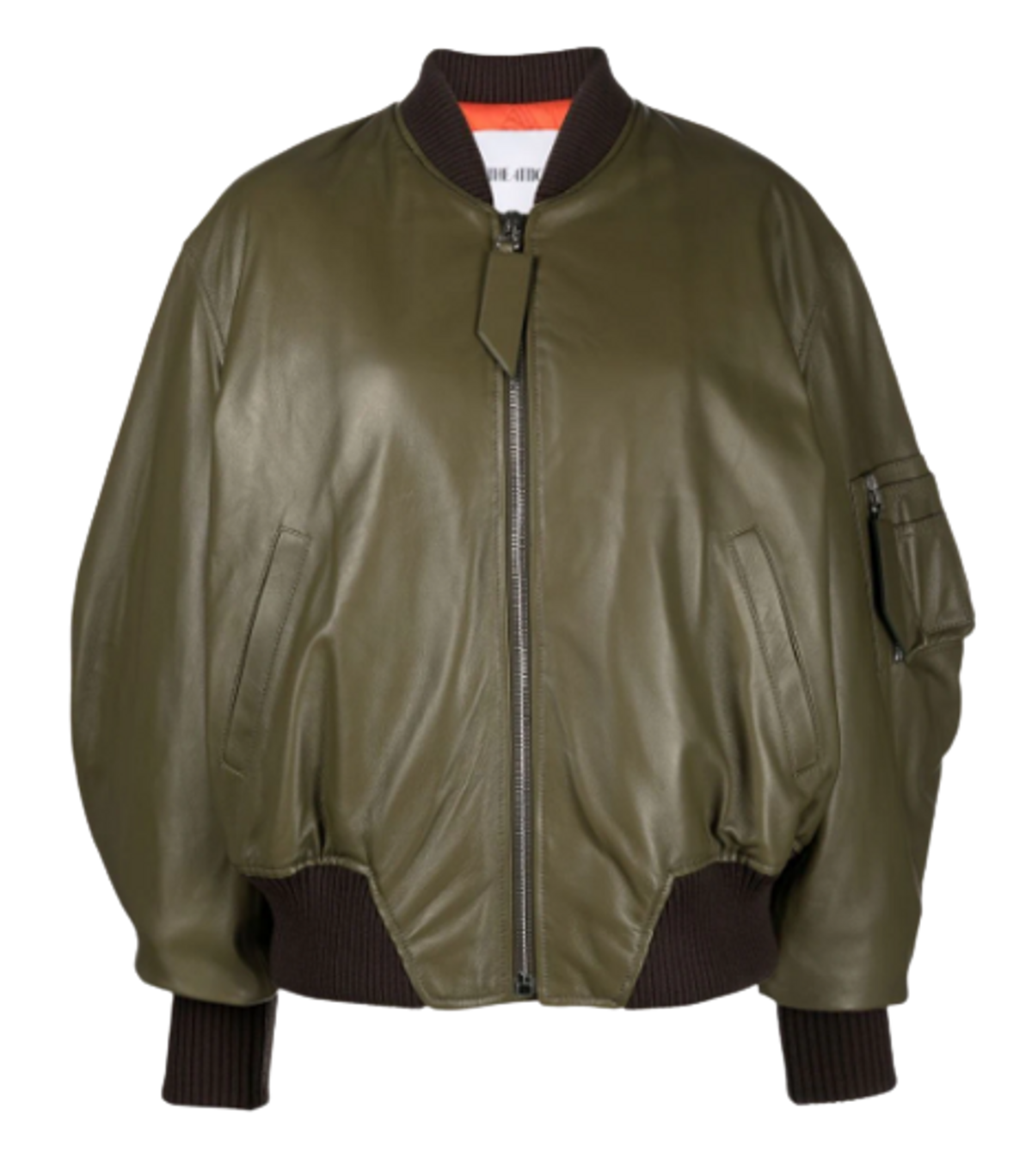 The Attico Green Leather Outerwear Jacket