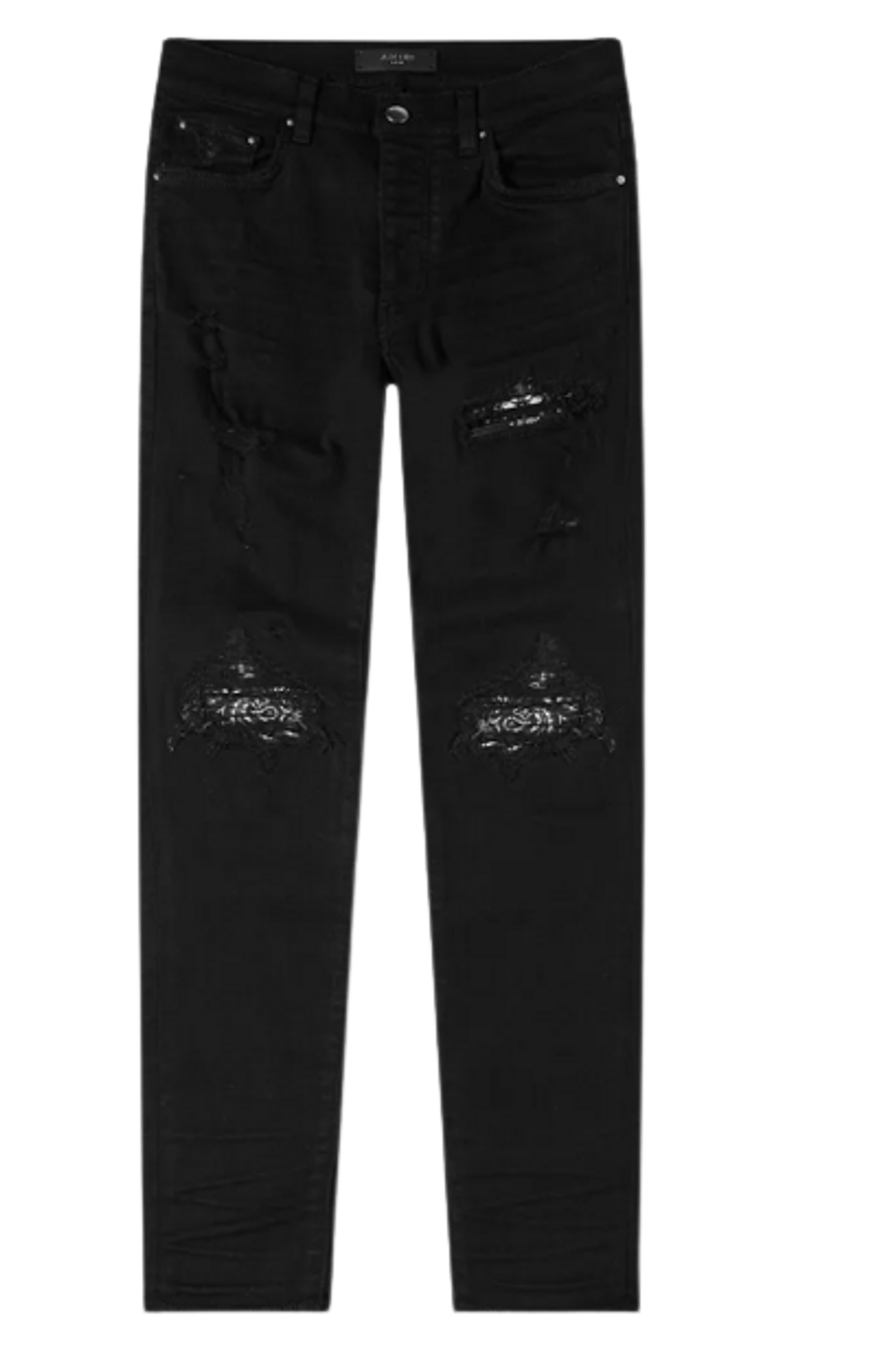 Amiri MX1 Black Bandana Jeans