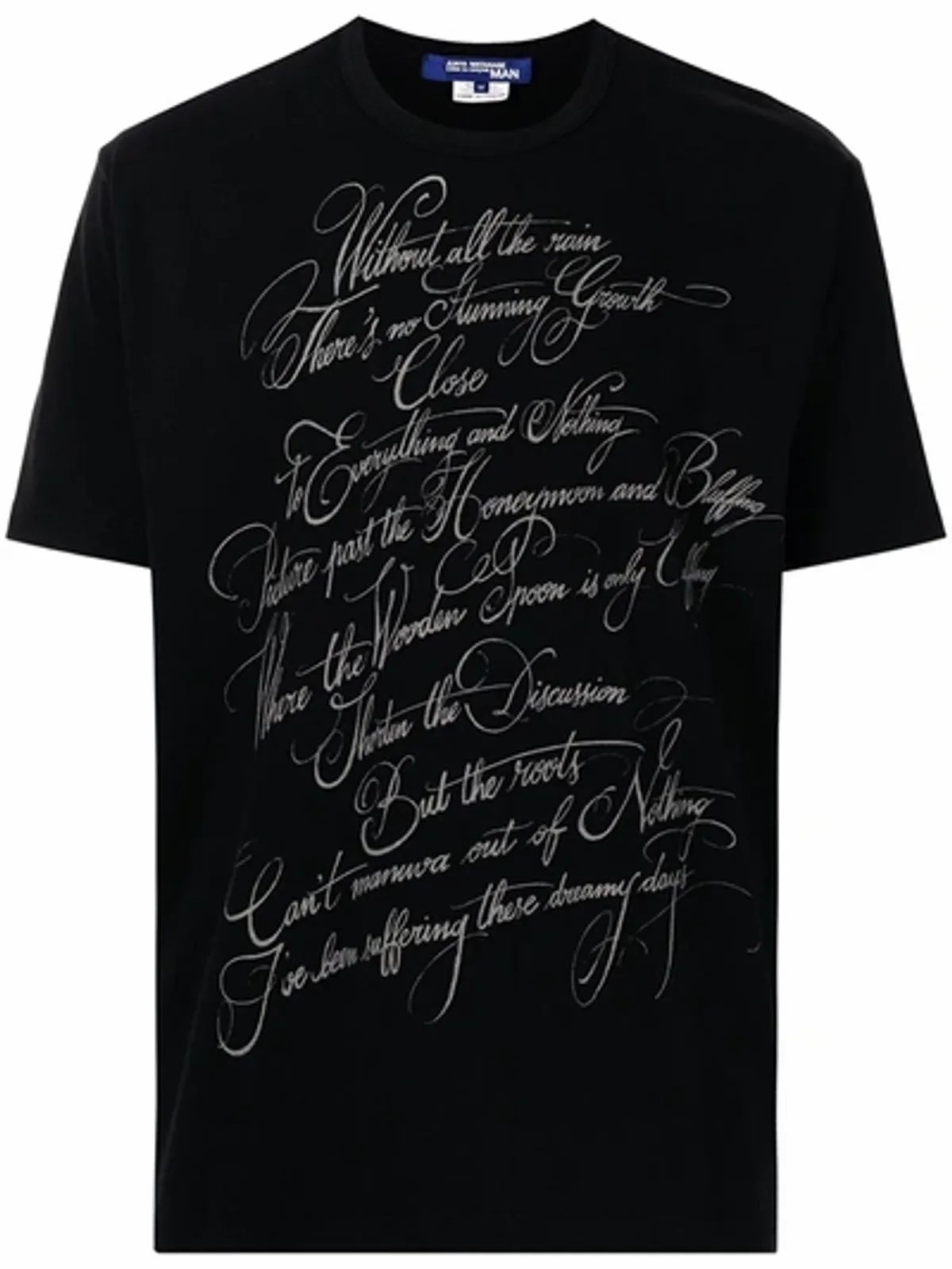 Junya Watanabe Slogan-print Cotton T-shirt In Black