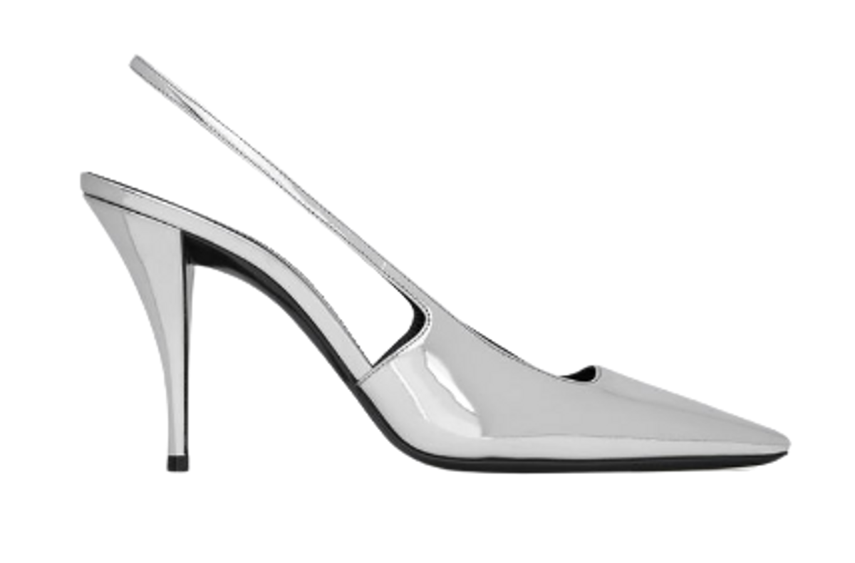 Saint Laurent Mirrored Blade Slingback Pumps