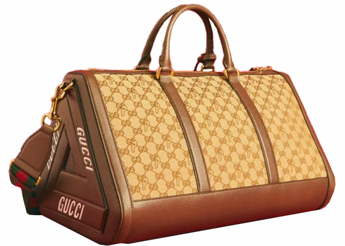 Gucci × Palace Triferg Canvas Beige/Ebony Duffle Bag