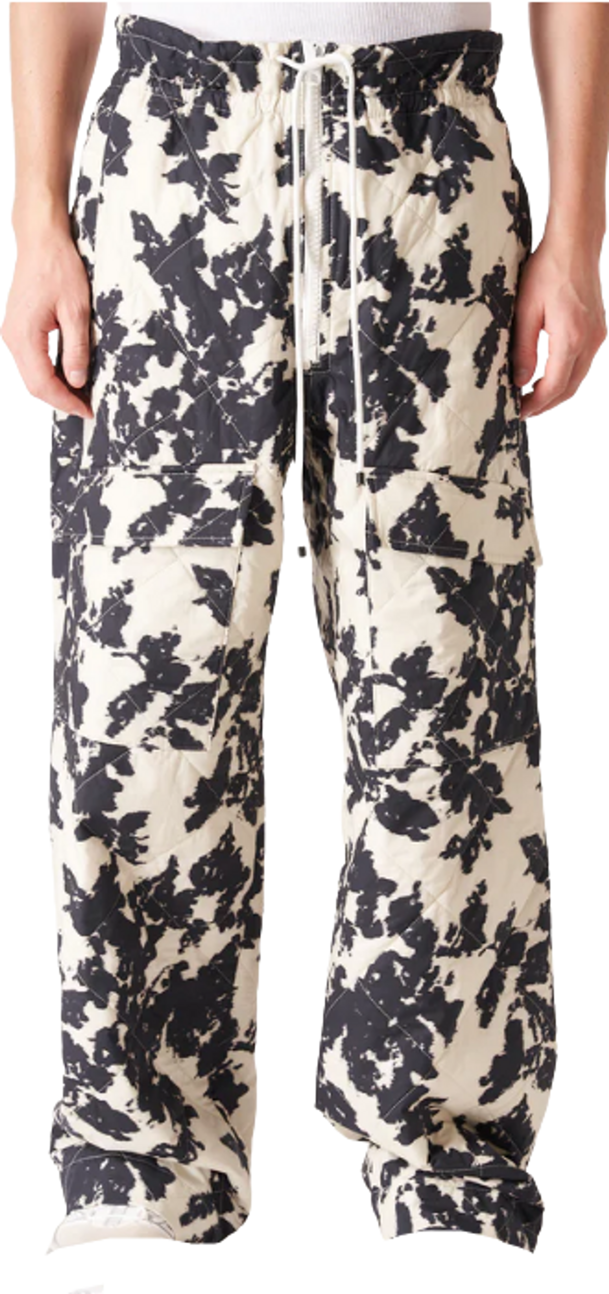Dries Van Noten Perry White Black Pants