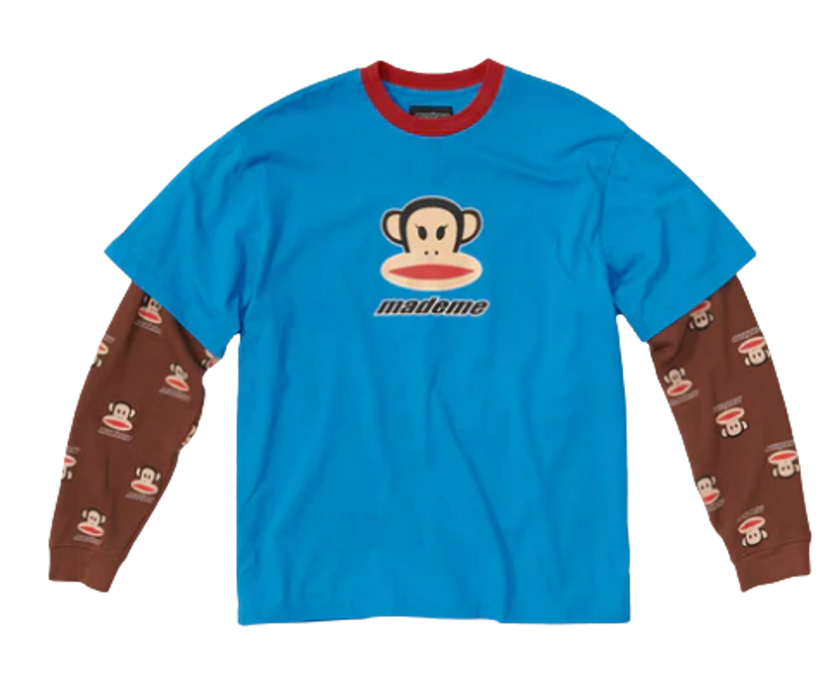 Mademe × Paul Frank Double Layer Blue Long Sleeve Tee WHAT’S ON THE STAR?