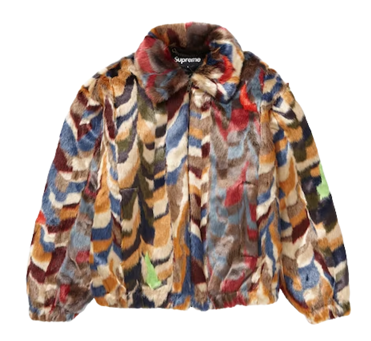 Supreme Faux Fur Bomber Multicolor Jacket