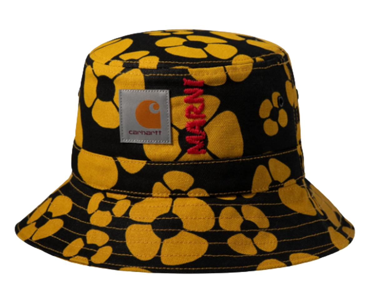 Carhartt × Marni Black Yellow Flower Print Hat