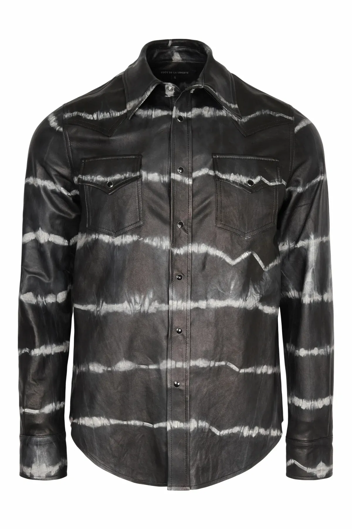 Cout De La Liberte Leather Tie Dye Stevie/Western Shirt