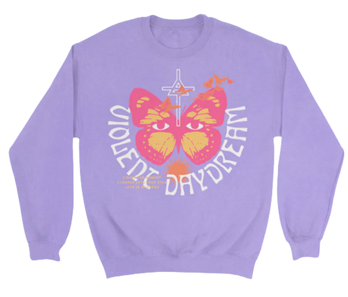Thirty Seconds to Mars Merch Violent Daydream Lyric Premium Sweatshirt