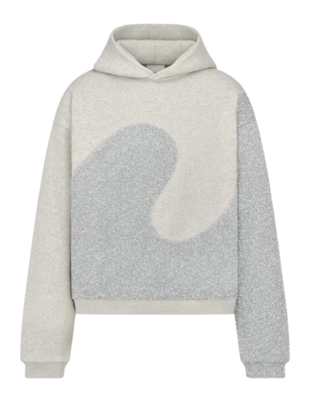 Dior × ERL Gray Heathered Cotton Fleece Hoodie