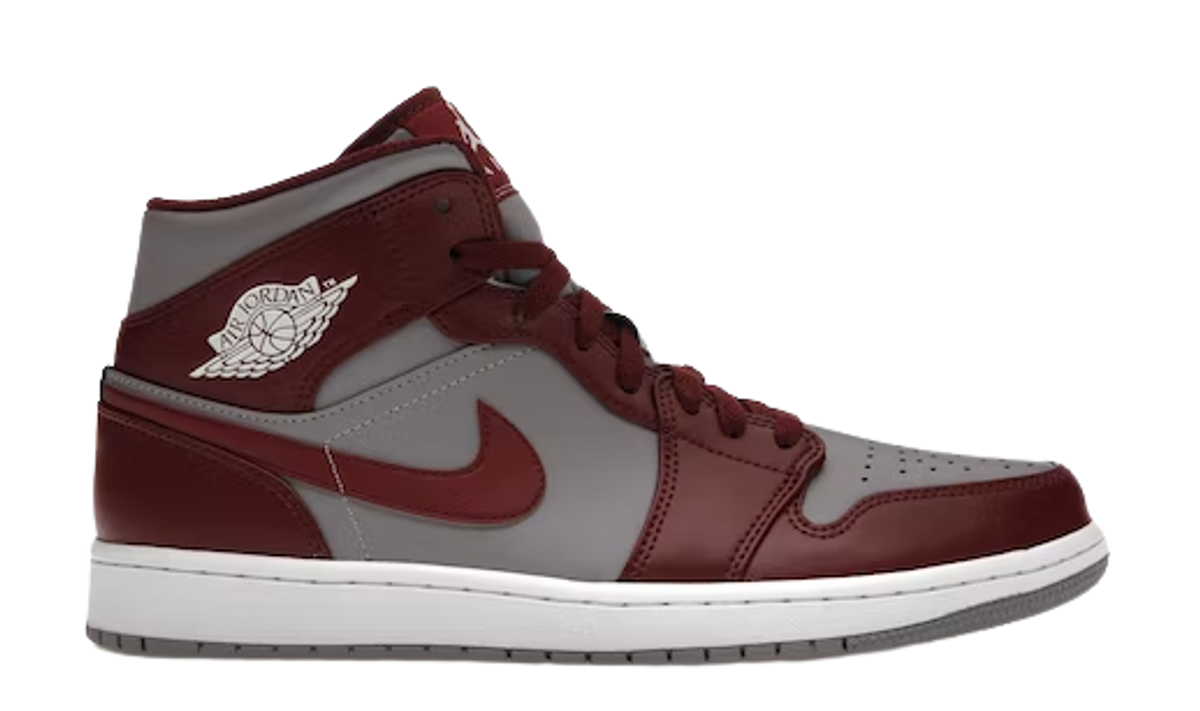 Nike Air Jordan 1 Mid Cherrywood Red Sneakers