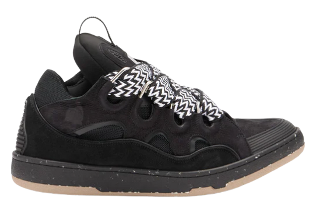 Lanvin Leather Curb Black Sneakers